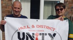 Tony (left) with nurse Matt Whale, UNISON steward at Hull Royal