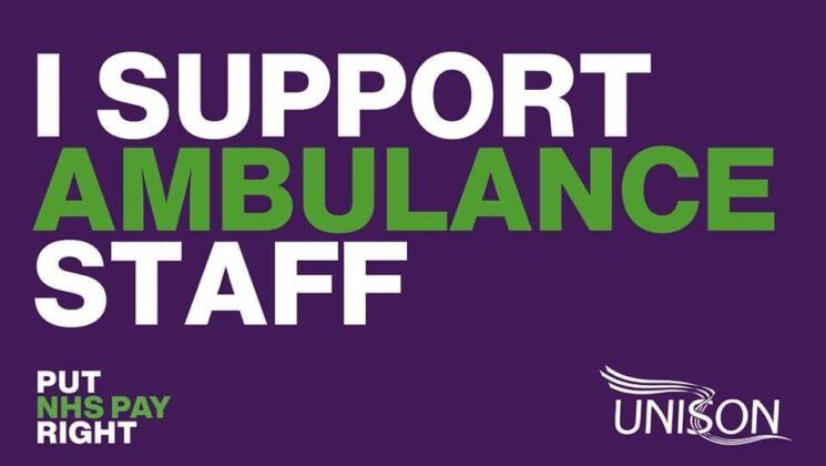 I support ambulance staff. Put NHS pay right